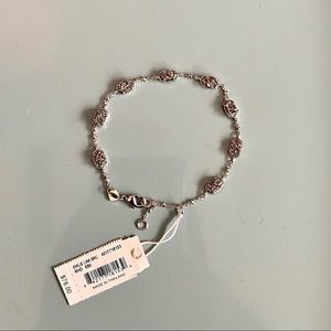 [SOLD] Emilie Silver Chain Bracelet Platinum Drusy